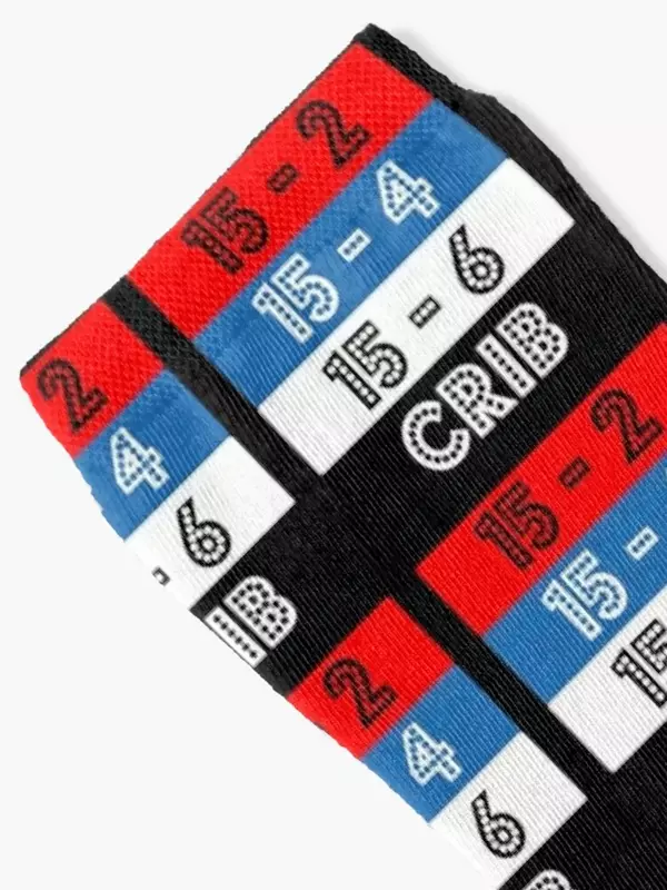 Crib - 15-2 15-4 15-6 Red Black and Blue Socks funny gifts christmas gift Antiskid soccer Socks For Man Women's