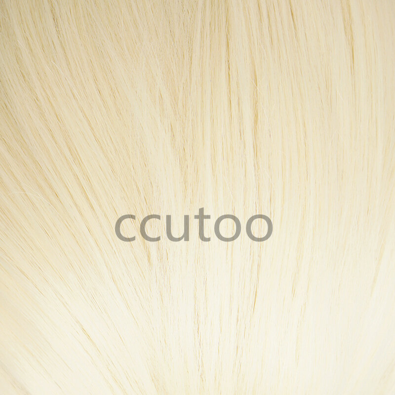 Ccutoo-Perruque synthétique tressée blonde Elsa, perruques de style cosplay, fête d'Halloween et de carnaval, play ply + bonnet de perruque