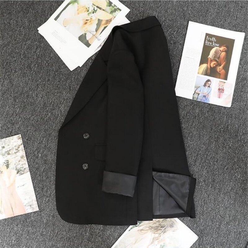 세트 여성용 긴팔 블레이저 재킷, 캐주얼 오피스 레이디 블레이저 상의, 한국 패션 코트, 용수철 가을, 2024 신상