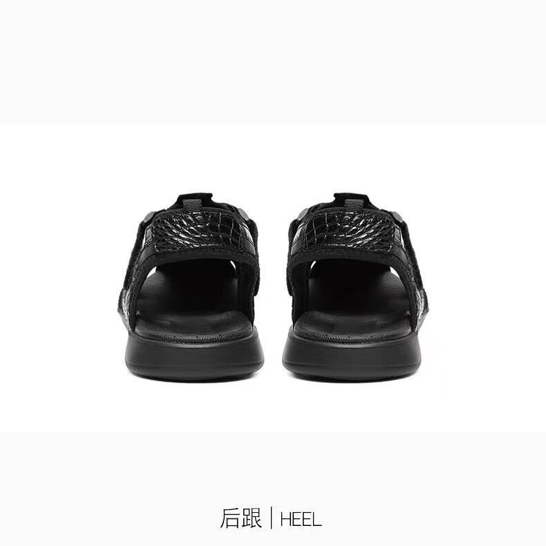 2023 new arrival Summer Crocodile skin causal shoes men,male Genuine leather Beach sandal pdd154