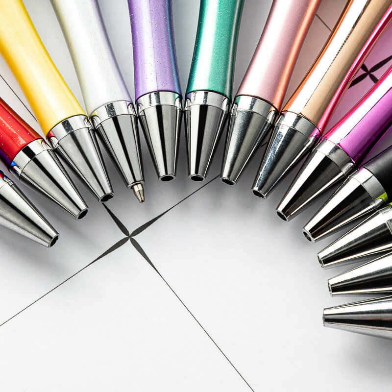 40pcs penna con perline di diamanti fai da te penne a sfera colorate perline penne di cancelleria per studenti per scrivere forniture per ufficio scolastico