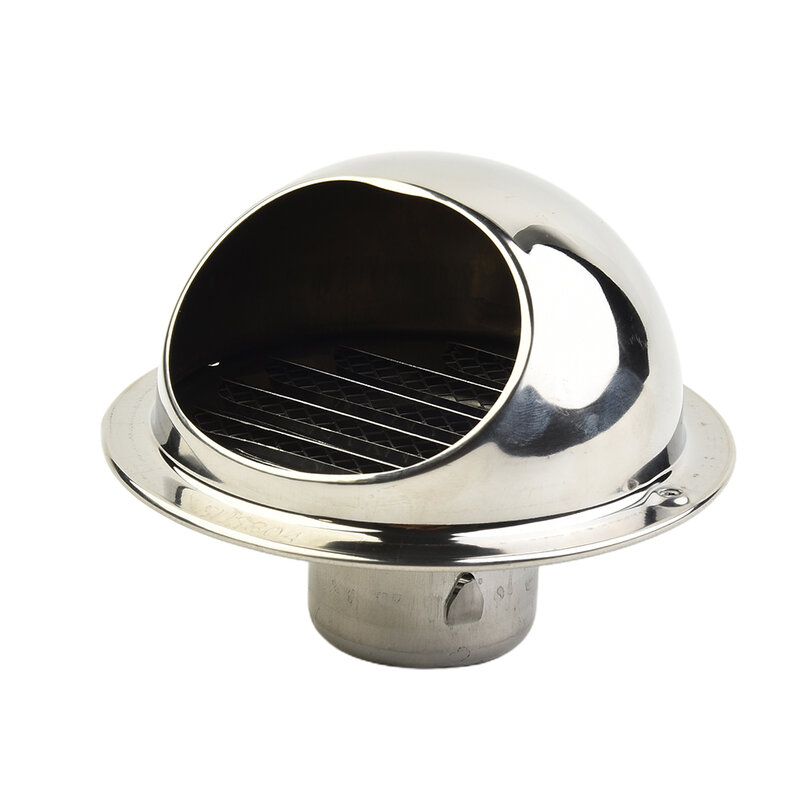 Stainless Steel Ventilation Exhaust Grille Round Brushed Bull Nosed External Extractor Wall Vent Outlet Vent Grille Cooling Vent