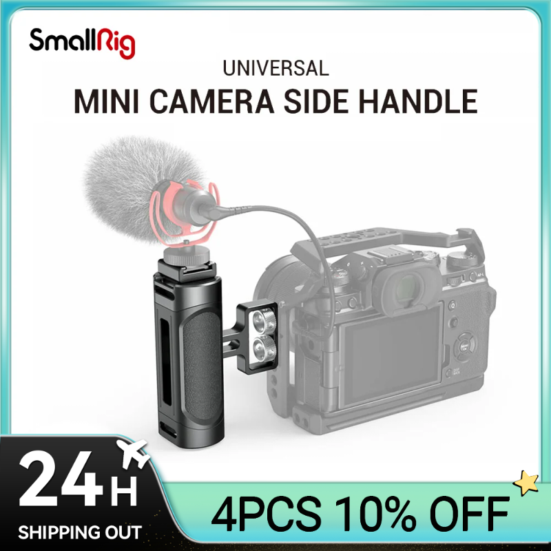 Empuñadura de mango lateral de Mini cámara SmallRig con dos tornillos de montaje de 1/4 "-20 para cámara DSLR sin espejo/cámara Digital 2916