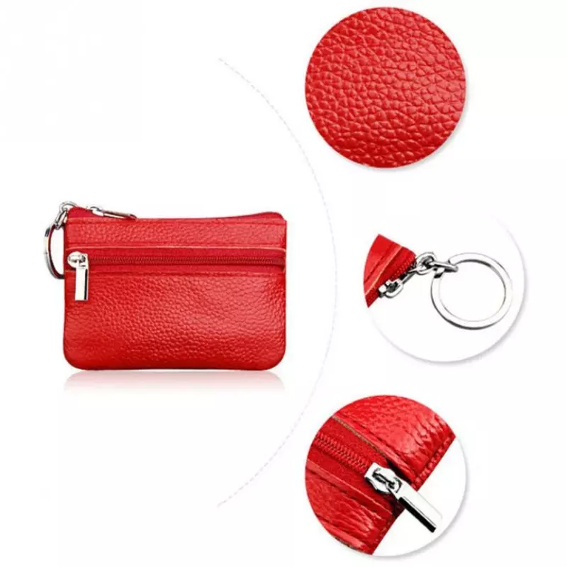 PU Leather Coin Purses Women Small Change Money Bags Pocket Wallets Key Holder Case Mini Functional Pouch Zipper Card Wallet