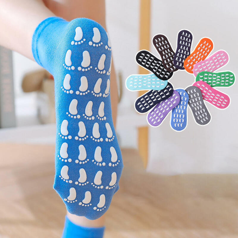 Calcetines antideslizantes para niño y niña, medias antideslizantes con agarre, de malla, de silicona suave, 1 par