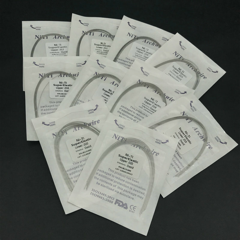 100pcs/10Packs Orthodontic Dental Super Elastic Oval Form Niti Round Arch Wires