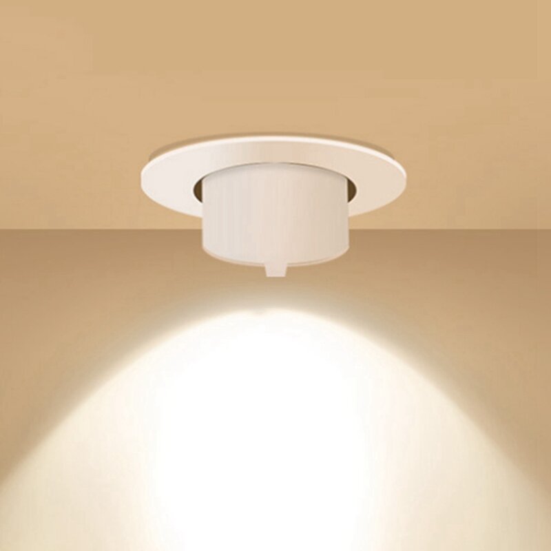 Spot Lumineux LED en Forme de Tronc d'Éléphant avec Technologie COB, Luminaire de Plafond Intégré, 20W, 360