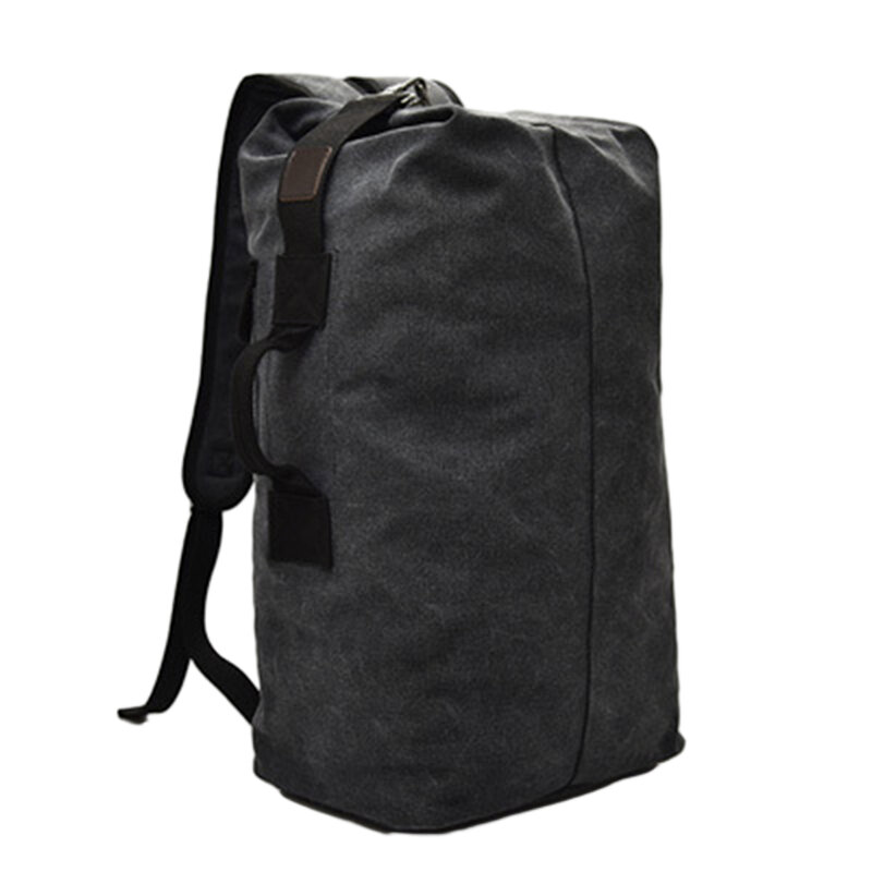 حقيبة ظهر قماشية بحزام مزدوج للرجال ، حقيبة من القماش الخشن ، السفر في الهواء الطلق ، التخييم ، حقائب المشي لمسافات طويلة ، 45 × 26 × 20 ، 55x30x20cm