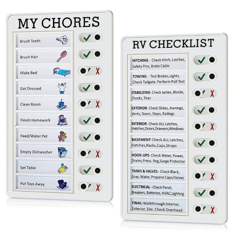 Praktisch verstelbaar Mijn klusjes checklistbord Herbruikbaar RV checklist memobord