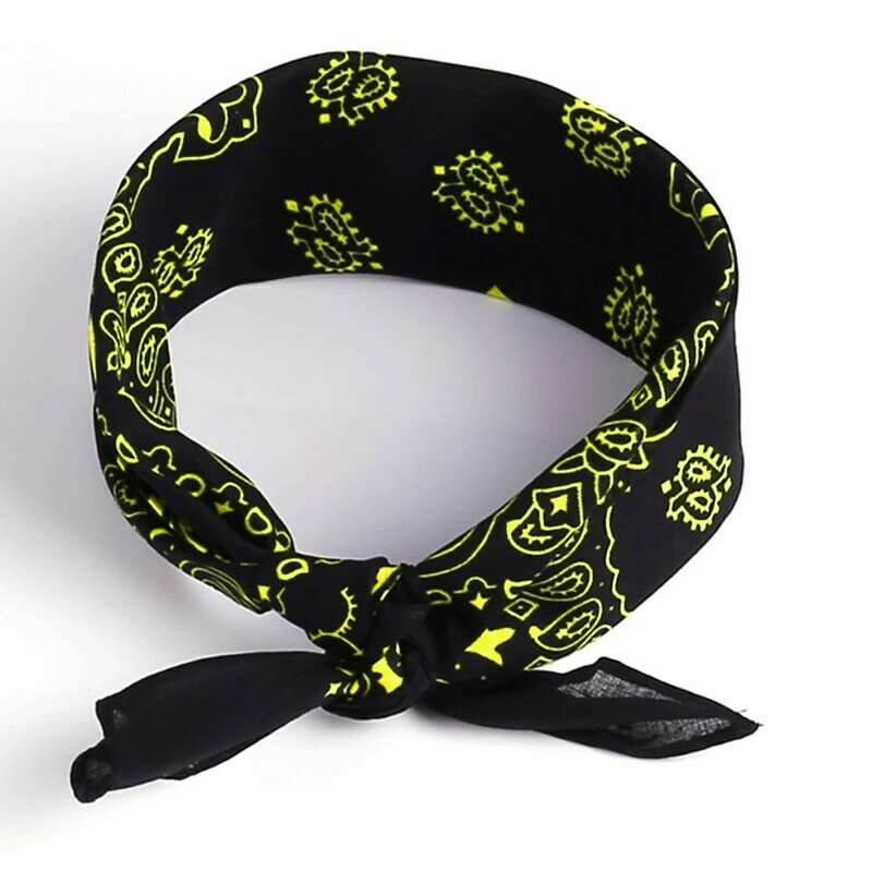 Многоцелевая хлопковая бандана в стиле хип-хоп, квадратный шарф, двусторонняя повязка на голову с принтом пейсли, носовой платок