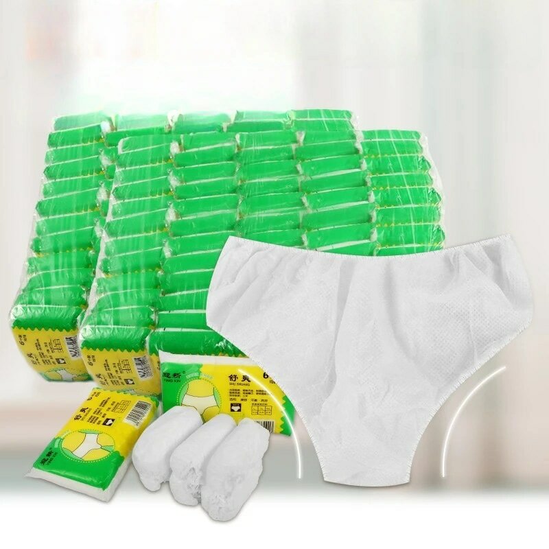 Calzoncillos desechables de papel no tejido para hombre y mujer, ropa interior de viaje, de emergencia Regular, color blanco, 24 unidades por Set