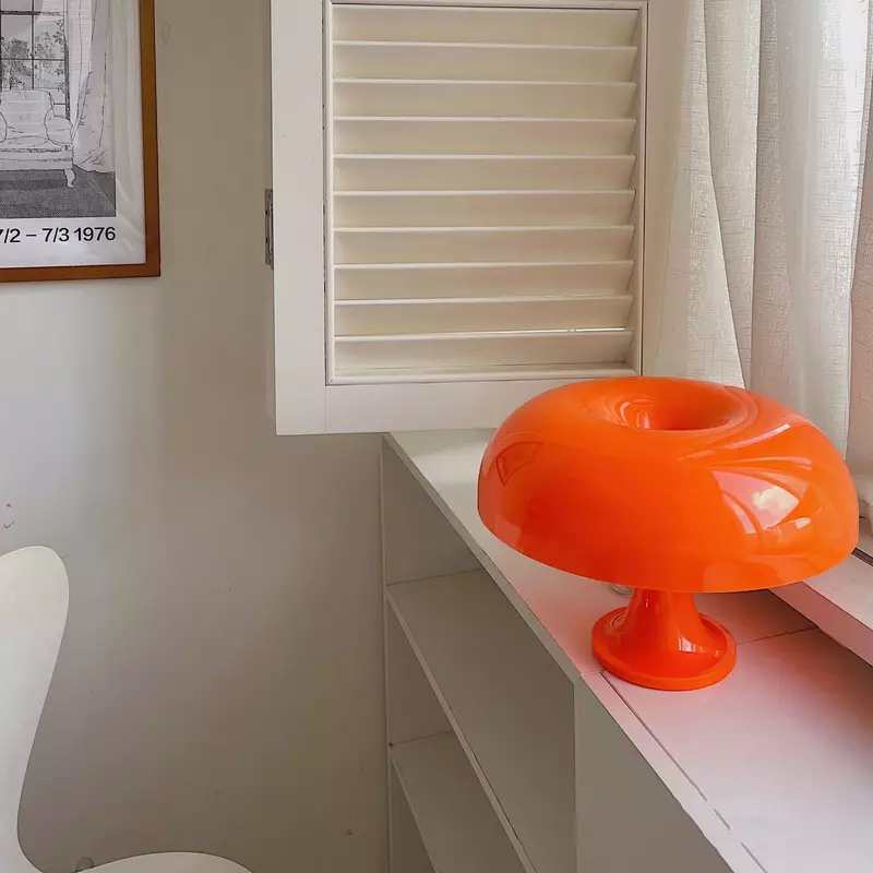 Collezione AliExpress Camera da letto Hotel comodino Led fungo arancione lampada da tavolo soggiorno decorazioni per la casa illuminazione creativa squisita con 4 lampadine lampada da tavolo