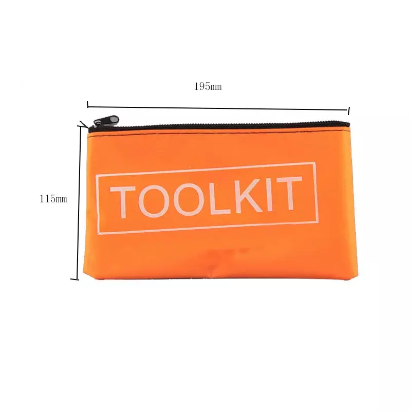 Tas peralatan tangan tas kanvas tebal untuk peralatan kecil obeng kunci pas bor Bit Organizer tas kantong ritsleting tahan air