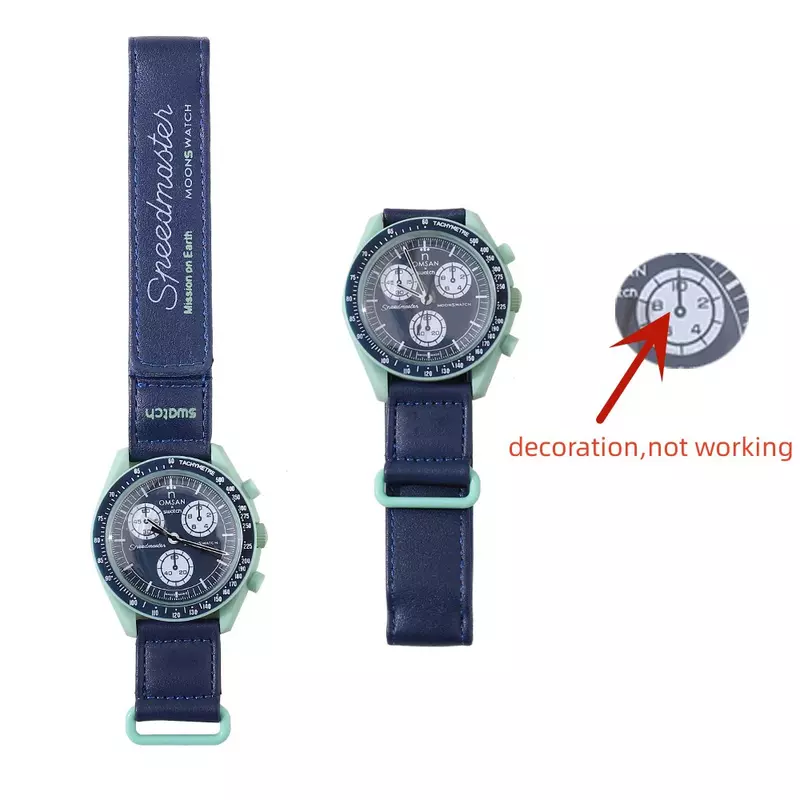 Sports Quartz Men's Watches Women's Planet Series Moon Watches Mens Leather Wrist Band Fashion Wristwatches for Men Reloj Hombre