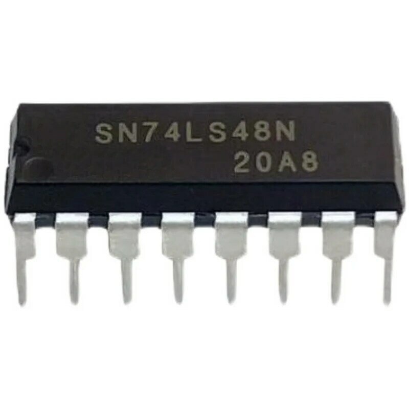 Decodificador/CONTROLADOR DE siete segmentos SN74LS48N BCD, enchufe directo DIP16, serie 74LS