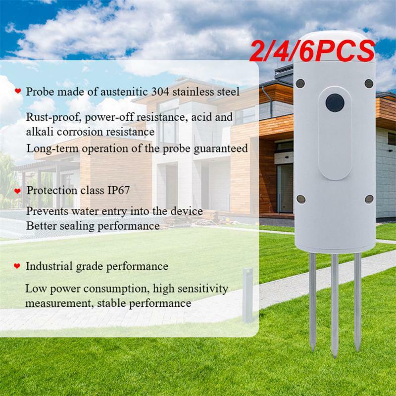 2/4/6PCS Plant Monitor Outdoor Soil Temperature Meter Moisture Humidity Tester Sensor Garden Automation Irrigation TUYA Detector