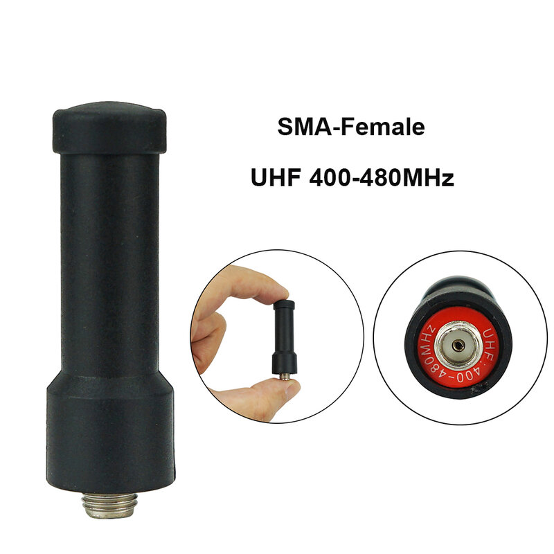 هوائي صغير يونيفرسال لين UHF 400-480MHz SMA-Female هوائي قصير لـ Baofeng لاسلكي تخاطب UV5R BF 888S UV82 كينوود TK 360