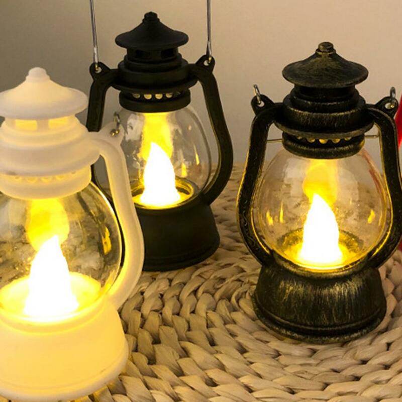 الرجعية الإلكترونية LED شمعة مصباح Vintage هالوين معلقة LED شمعة ضوء دافئ ضوء عيد ميلاد فندق الزفاف ديكور المنزل