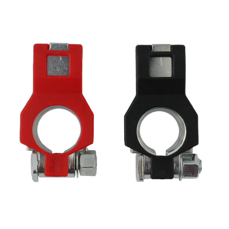 2Pcs Car Battery Terminal Clamp Clip Connector Main Cable Post Clamp For Car Caravan Boat Tractor Truck Battery Terminal