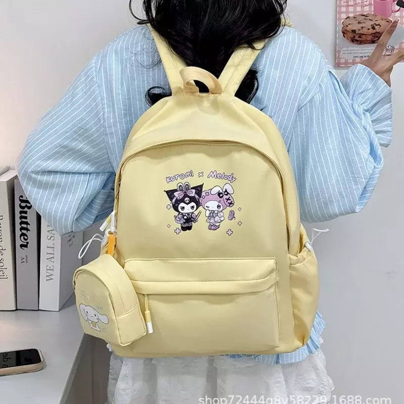 Sanrio New Melody Student Schoolbag Clow M Cute Cartoon Lightweight and Large Capacity Pacha Dog BackPack