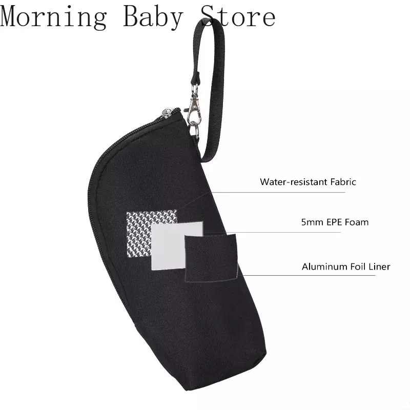 Tas makanan bayi portabel, tas isolasi penghangat susu aluminium, tas aksesori tas ibu kereta bayi