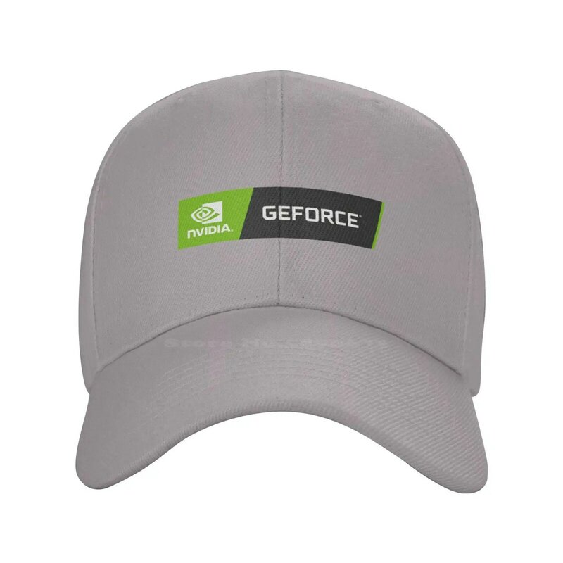 GeForce Logo Boné De Beisebol, Qualidade Denim Cap, Chapéu De Malha, Moda