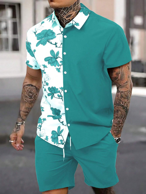 Heren Overhemd Zomer Heren Modieus Shirt Met Korte Mouwen 3d Print Shirts Outdoor Tops Streetwear Losse Casual Hawaiiaans Shirt
