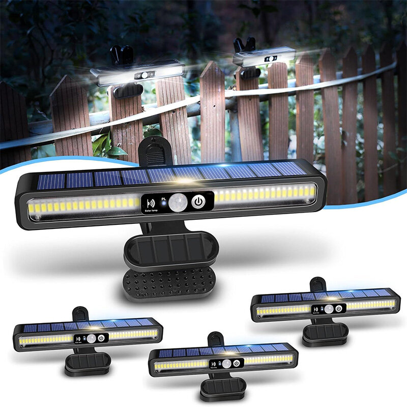 Clip On Solar Motion Lights Outdoor Waterproof,Solar Fence Lights Outside with 36 LEDs, Portable Solar Powered Security Light