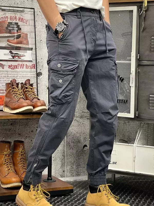 Pantaloni Cargo per uomo pantaloni coreani uomo inverno Trekking sciolto lusso di alta qualità nuovo in abbigliamento Spandex di grandi dimensioni Y2k