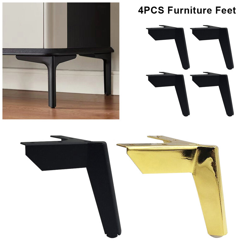 Metal Móveis perna para cadeira, fácil de instalar, acessórios de substituição durável, 4 PCs