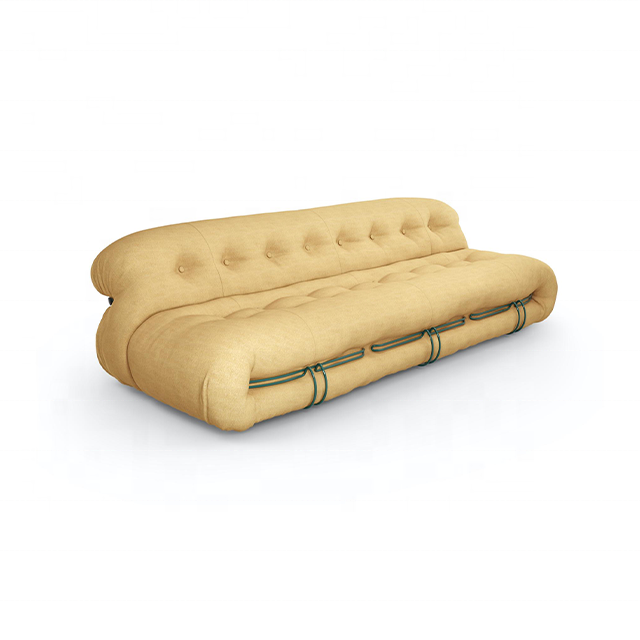 Sofa kulit desain minimalis Italia, Sofa 2 tempat duduk, kain Sofa ruang tamu sederhana