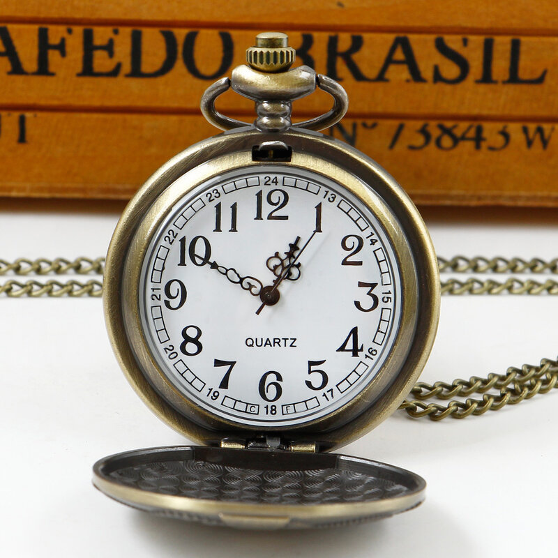 Relógios de bolso personalizados para homens e mulheres, colar vintage antigo relógio de corrente, presente casual para amigos