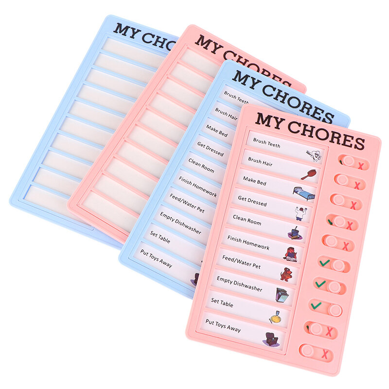 ใหม่ Memo กระดานพลาสติก Chore แผนภูมิ Reusable RV Checklist My Chores Elder Care Checklist Daily Planner Responsibility พฤติกรรม