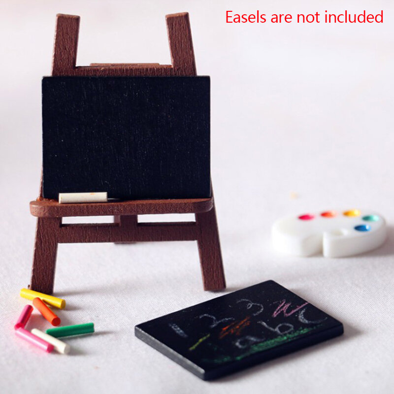 Mini Blackboard Chalk Doll House, Micro Decoração Paisagem, Toy Modelo, 1 Conjunto