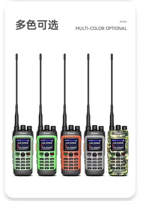 Rytera-Radio Amateur con Bluetooth, dispositivo de banda completa de 10W, frecuencia de aviación NOAA, 6800-136 MHz, TX, RX, 520