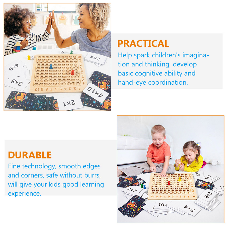1 Set mainan papan perkalian anak, mainan menghitung perkalian Anak Game matematika