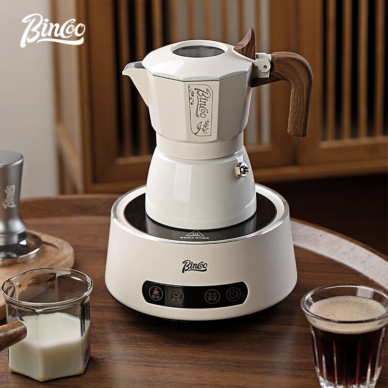 BINCOO-cafetera de doble válvula, cafetera Moka, Espresso, jarra de extracción de alta temperatura, electrodomésticos de café Latte Americano helado para el hogar