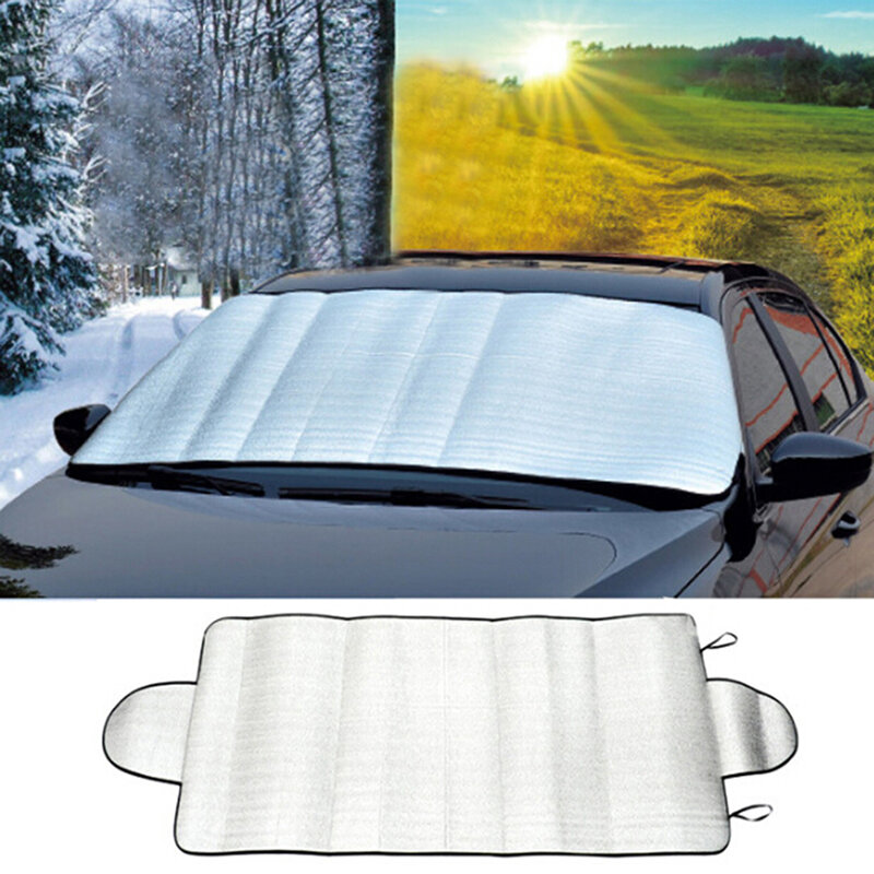 150cm x 70cm Universal Car Front Windshield Cover Auto Sunshade Snow Ice Protection Cover Winter Summer Windshield Shield