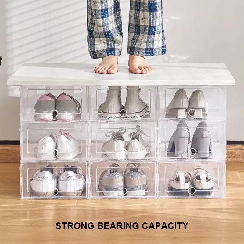 1P  Home Closet Organizer Case Dustproof Shelf Stack Shoesbox