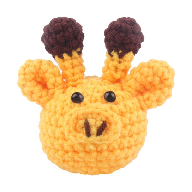 Handmade Crochet Animal for Head Knitting Beads DIY Baby Pacifier Chain Chewable Accessories Infant Newborn Teether
