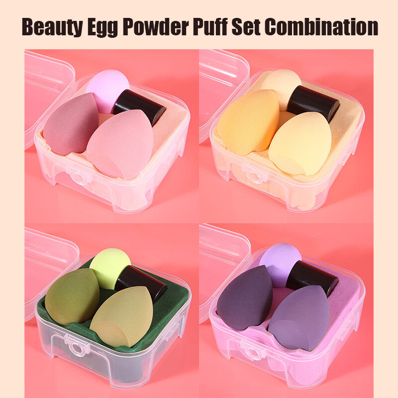 3pcs Soft Mushroom Head Air Cushion Puff Foundation Beauty Egg Non-absorbing Powder Gourd Puff Set Face Sponge Puff Makeup Tool