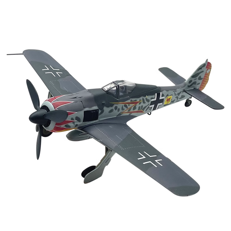 Luftwaffe-avión de guerra de FW-190 a escala 1:72, modelo de simulación de aleación y plástico, colección de regalos, juguete decorativo