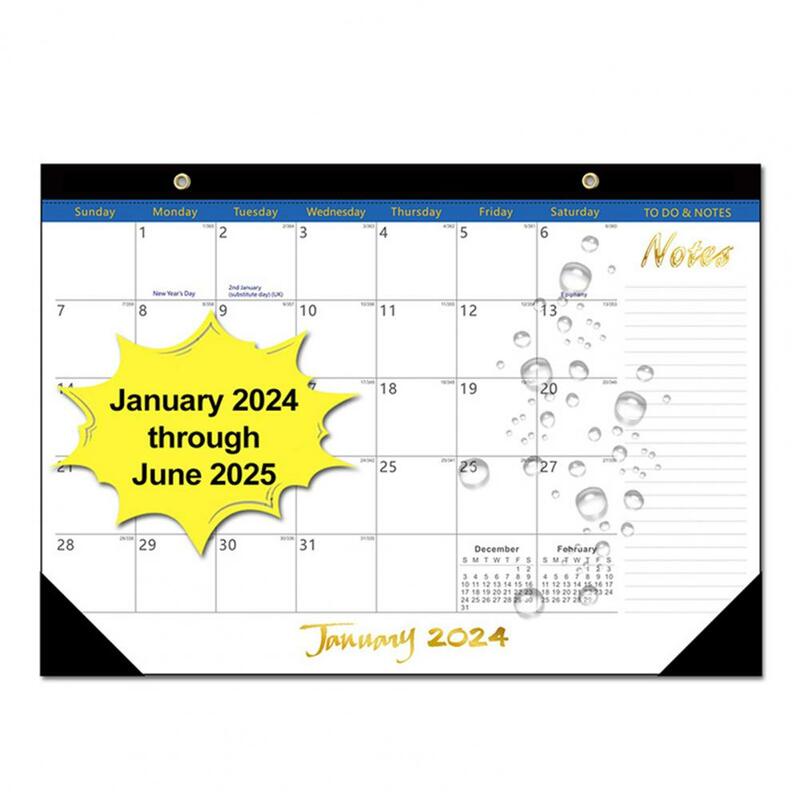 2024 Calendar Wall Ample Space Calendar for Appointments 365-day Countdown Desktop Calendars Multifunctional for 2024-2025