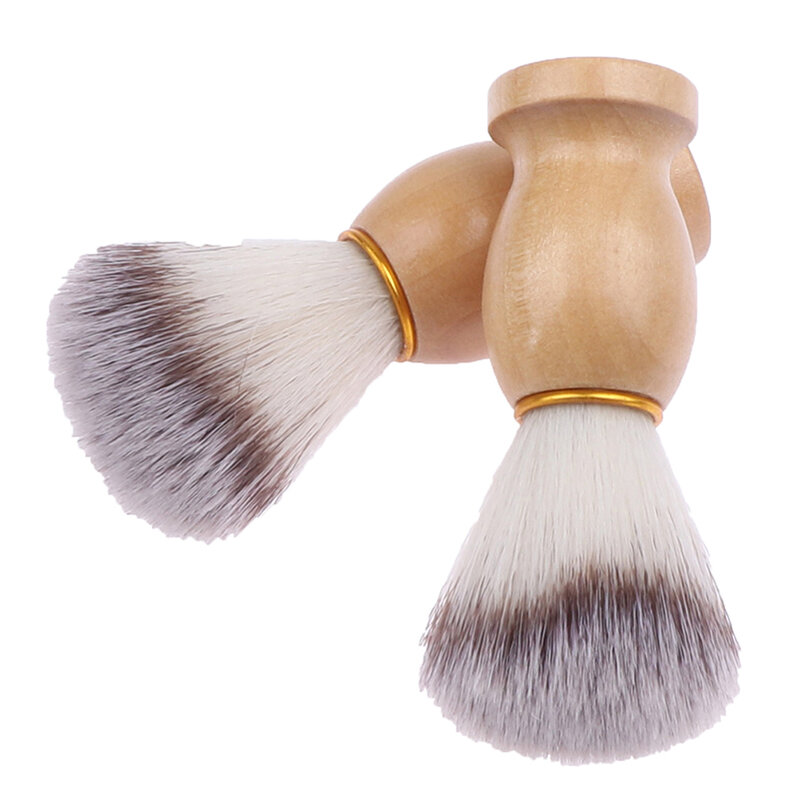 Shaving Brush Wooden Handle Facial Beard Cleaning Appliance Safety Razor Brush
