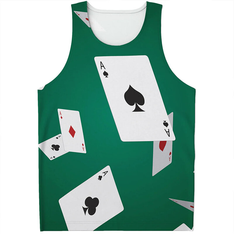 Cartes à jouer rétro pour hommes, motif de jetons de poker, haut précieux, impression 3D, GlaSummer Streetwear, t-shirt respzed, personnalité, Y-Shirts