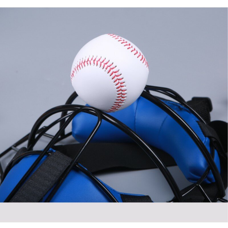 หัวไม้เบสบอลซอฟต์บอลสำหรับเด็กผู้ใหญ่แบบคลาสสิกอุปกรณ์ฝึกซ้อมกีฬาหน้ากากปิดหน้าเหล็กปรับได้