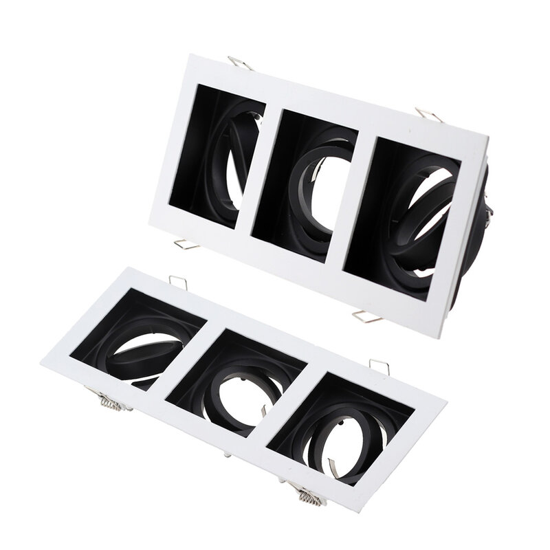 2 pièces nouveau blanc noir réglable encastré Downlight GU10 MR16 cadre ou lampe de plafond LED luminaire LED