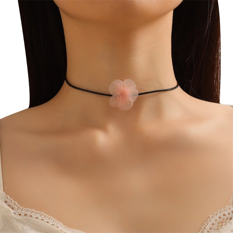 Choker Necklace for Girl Soft Sexy Choker Tie Cravat Accessory Summer Necklaces