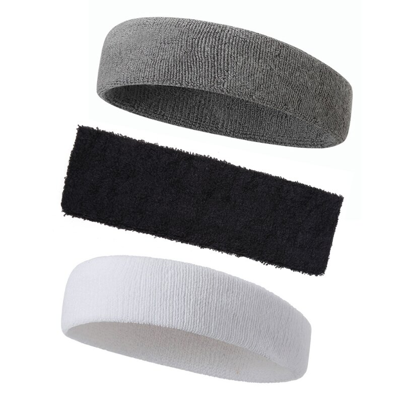 G92F Sweatbands Headband/Wristband for Men & Women Moisture Wicking Athletic Cotton