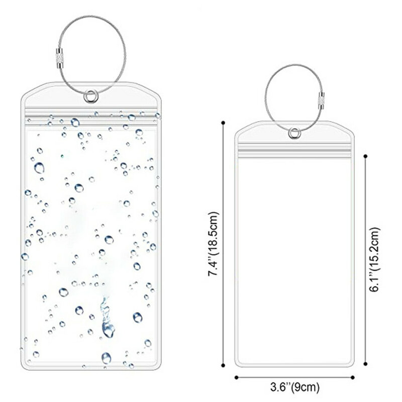 Transparent PVC Luggage Tag Women Men Baggage Name Tag Waterproof Suitcase Address Label Holder Portable Label Travel Accessorie